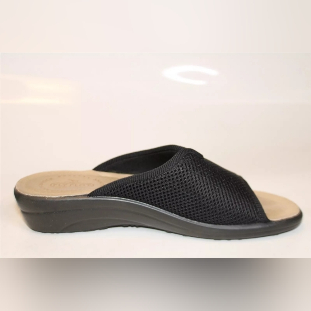 Fly Flot Italy Donna 40 9 Black Knit Sandals Slides ◇comfort◇ orthotic - Picture 5 of 15